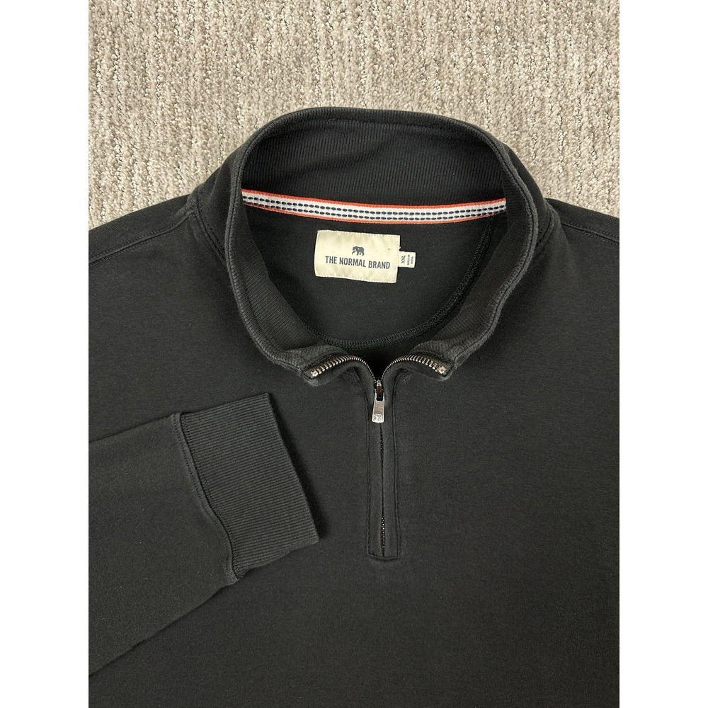 Normal Brand‎ Puremeso Weekend Quarter Zip Black Mens XXL Preppy Casual